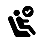 Seated comfort support icon