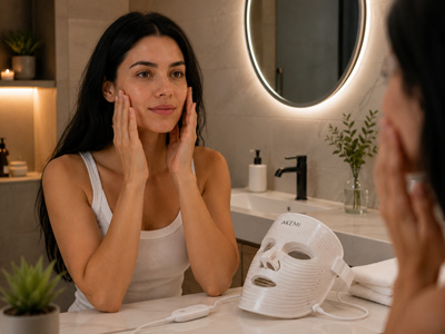 Clean face before using Akemi Glow LED Light Therapy