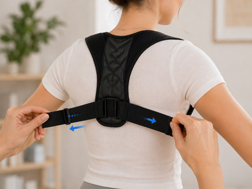 Kizu Spine step 2 adjust the straps Adjust Kizu Spine Posture Corrector straps