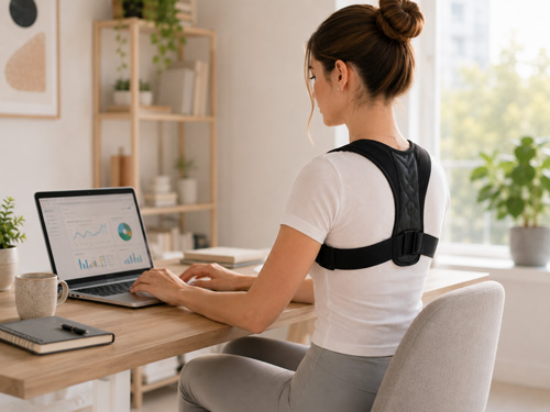 Kizu Spine step 3 use during daily routine Use Kizu Spine Posture Corrector during daily routine