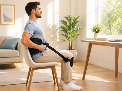 Place Neurontinec lower back support pad