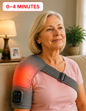 Triple Method Shoulder Massager targeted heat support